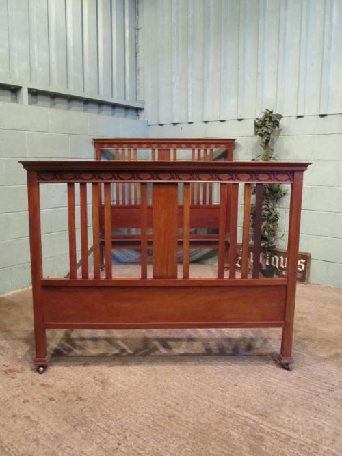 Antique Edwardian Mahogany Double Bed C1900 W7025/6.8