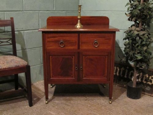 Antique Edwardian Mahogany Inlaid  Washstand C1900 W7047/13.8