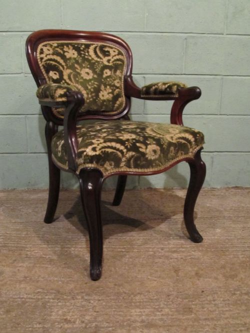 Antique Victorian Mahogany Salon or Desk Chair C1850 W7052/13.8