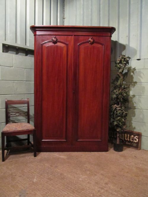 Antique Victorian Mahogany Double Wardrobe C1880 W7045/13.8