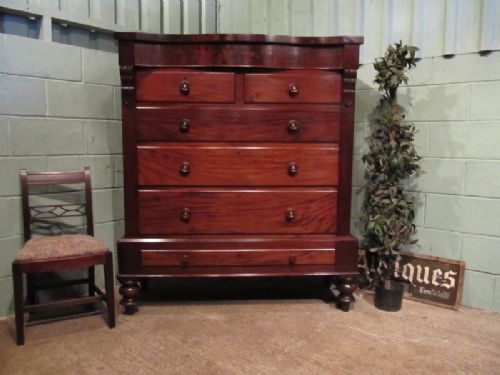 Antique Victorian Large Mahogany Scotch Chest C1880 W7056/20.8