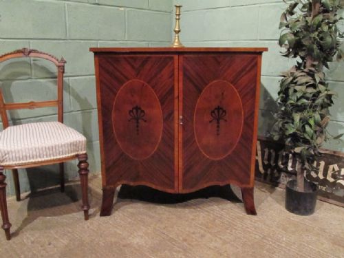 Antique Italian Mahogany Serpentine Shaped Cabinet W7070/3.9