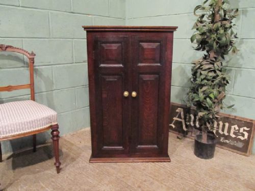 Antique Early Victorian Country Oak Wall Cabinet C1830 W6815/3.9