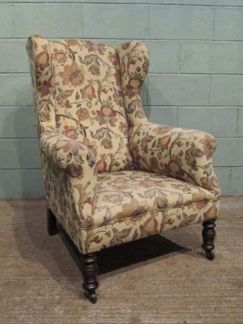 Antique Edwardian Wing Armchair C1900 W7069/3.9