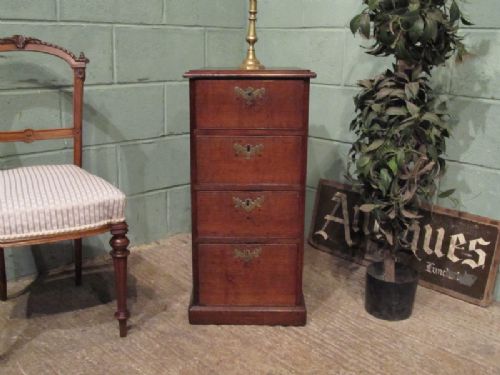 Antique Georgian Oak Narrow Chest of Drawers Cabinet C1780 W7066/3.9