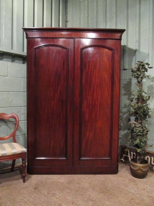 Antique Victorian Mahogany Double Wardrobe C1880 W7074/24.9