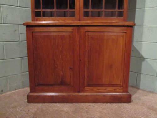 fig 1. ANTIQUE EDWARDIAN OAK LIBRARY BOOKCASE C1900