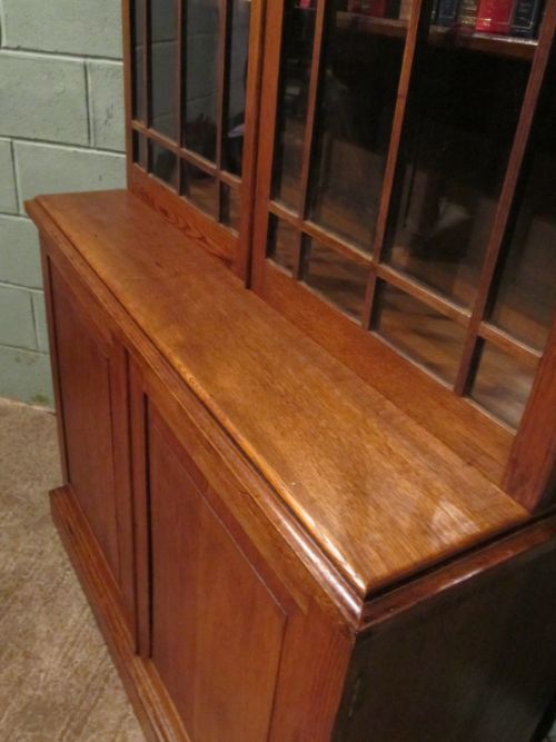 fig 2. ANTIQUE EDWARDIAN OAK LIBRARY BOOKCASE C1900
