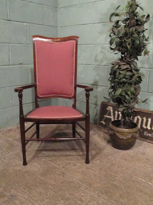 Antique Art Nouveau  Mahogany Armchair C1890 W7089/1.10