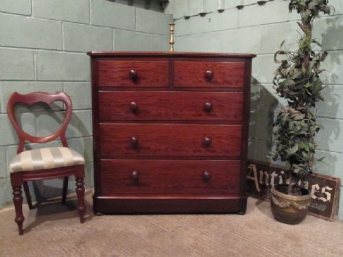 Antique Victorian Mahogany Chest of Drawers C1880 W7092/8.10