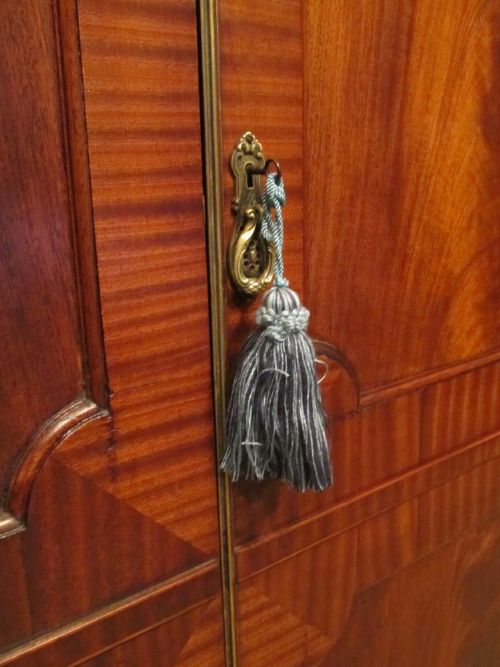 fig 1. ANTIQUE EDWARDIAN MAHOGANY DOUBLE WARDROBE C1900