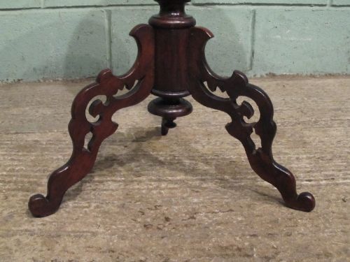 fig 2. ANTIQUE VICTORIAN INLAID ROSEWOOD TRIPOD TABLE C1880