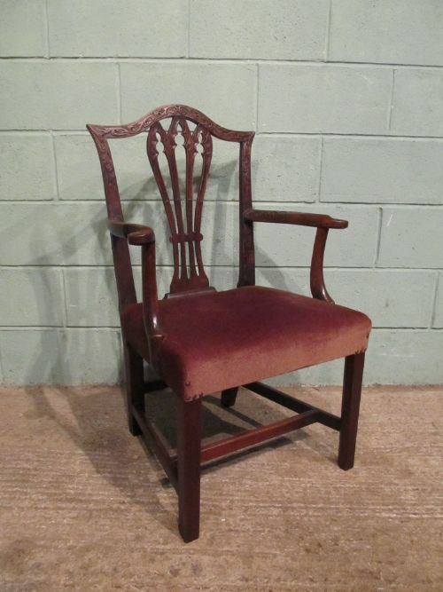 Antique Early Victorian Mahogany Side or Desk Chair C1840
