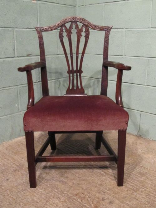 fig 1. ANTIQUE EARLY VICTORIAN MAHOGANY SIDE OR DESK CHAIR C1840