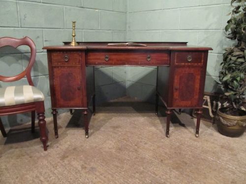 Antique Edwardian Mahogany Pedastal Desk C1900
