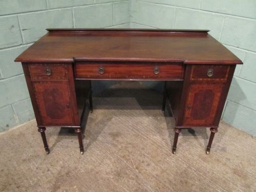 fig 1. ANTIQUE EDWARDIAN MAHOGANY PEDASTAL DESK C1900
