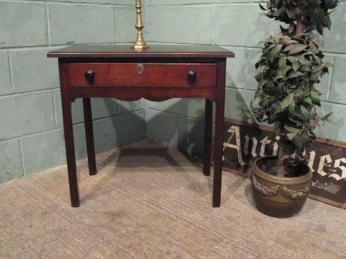 Antique Georgian Country Oak Side Table C1780