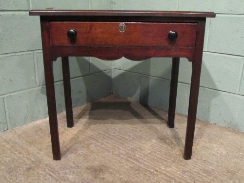 fig 1. ANTIQUE GEORGIAN COUNTRY OAK SIDE TABLE C1780