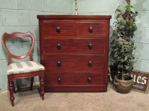 Antique Victorian Mahogany Chest of Drawers C1880 W7147/30.10