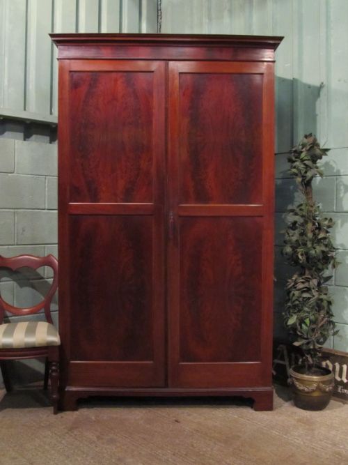 Antique Large Edwardian Mahogany Double Wardrobe Compactum C1900 W7139/30.10