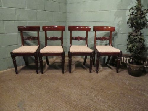 Antique Set Four William 1v Mahogany Dining Chairs C1830 W7144/30.10