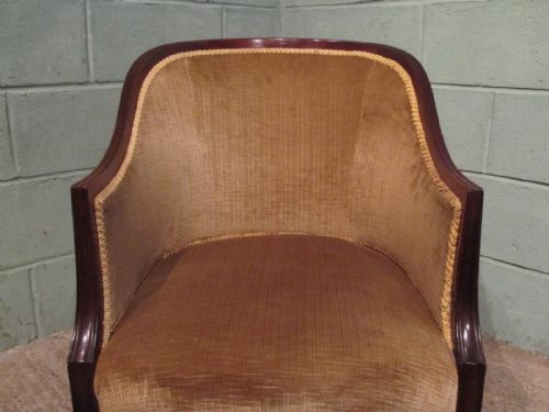 fig 2. ANTIQUE EDWARDIAN GEORGIAN STYLE TUB ARMCHAIR C1900