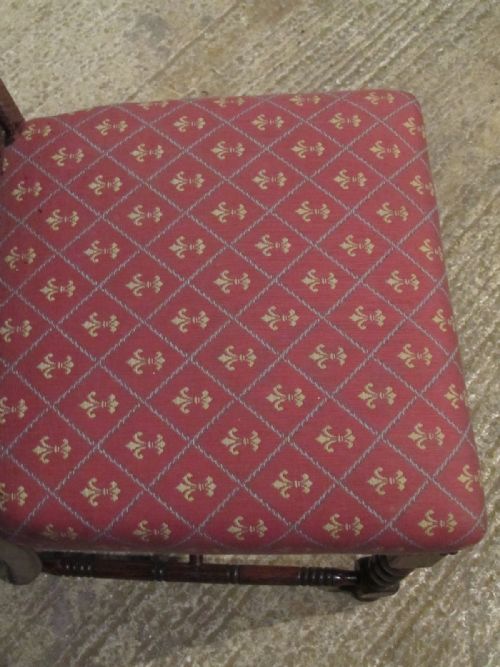 fig 1. ANTIQUE SET SIX VICTORIAN OAK DINING CHAIRS C1880