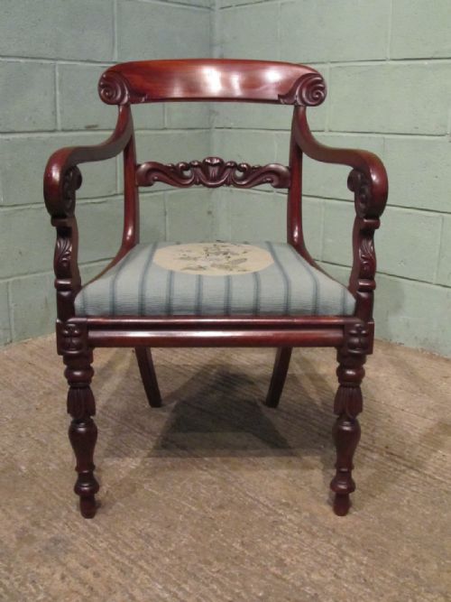 fig 3. ANTIQUE HARLEQUIN SET EIGHT WILLIAM 1V MAHOGANY DINING CHAIRS C1830