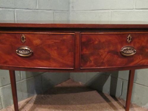 fig 2. ANTIQUE REGENCY MAHOGANY BOW FRONT SERVING TABLE SIDEBOARD C1820