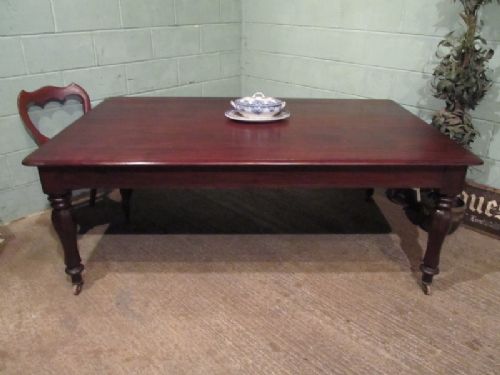 Antique Large Early Victorian Mahogany Dining Table Seats 10-12 C1840 W7204/3.12