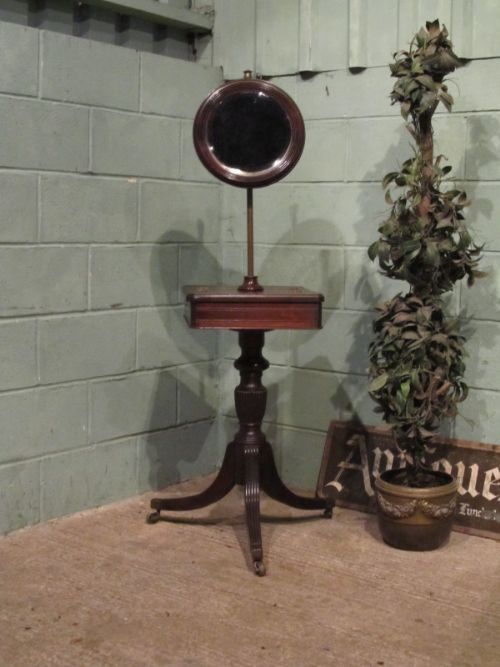 Antique Edwardian Mahogany Gents Shaving Stand C1900 W7206/3.12