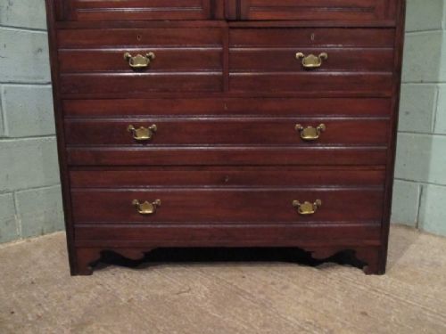 fig 1. ANTIQUE SMALL EDWARDIAN MAHOGANY PRESS Tallboy C1900