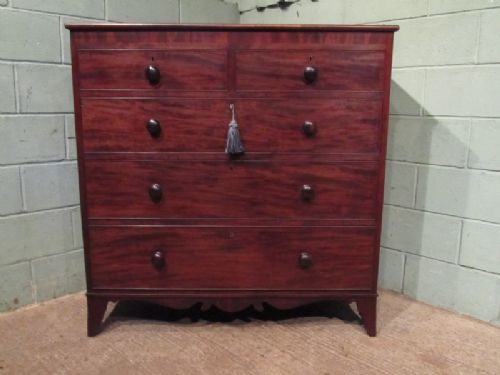 fig 1. ANTIQUE REGENCY MAHOGANY CHEST OF DRAWERS C1820