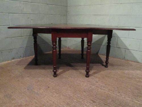 fig 2. ANTIQUE LARGE VICTORIAN MAHOGANY DROP LEAF DINING GATE LEG DINING TABLE C1880