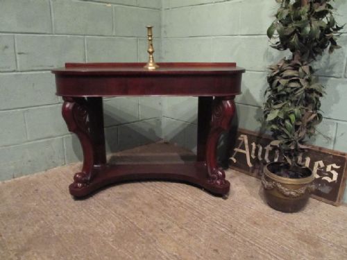 Antique Victorian Mahogany Duchesse Console Table C1860