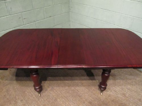 Antique Victorian Mahogany Drop Leaf Extending Dining Table Seats 8-10 C1880