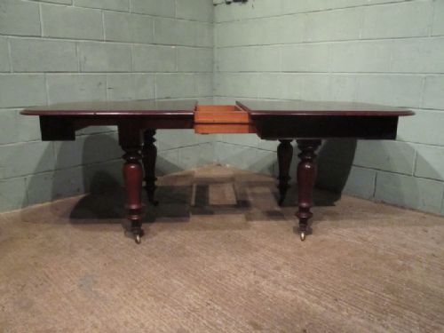 fig 2. ANTIQUE VICTORIAN MAHOGANY DROP LEAF EXTENDING DINING TABLE SEATS 8-10 C1880