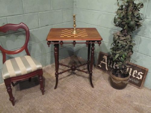 Antique Victorian Walnut Games Table C1880