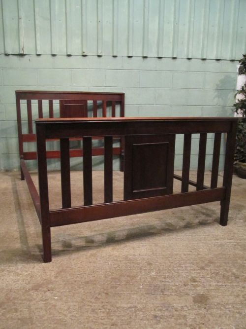 Antique Edwardian Mahogany Double Bed C1900
