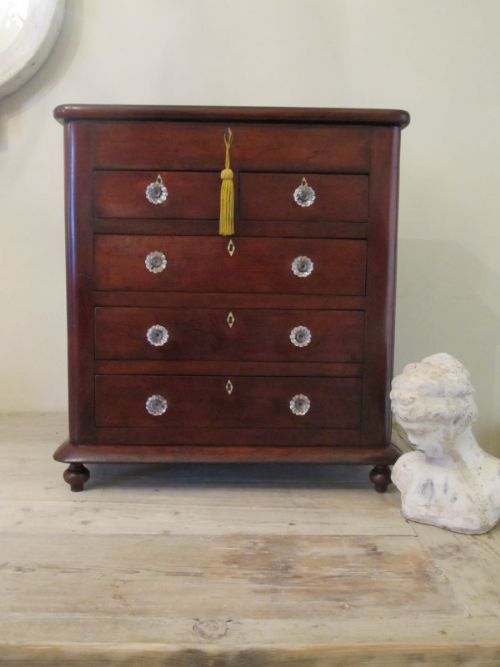 Antique William 1v Small Mahogany Chest of Drawers Apprentice Piece C1830