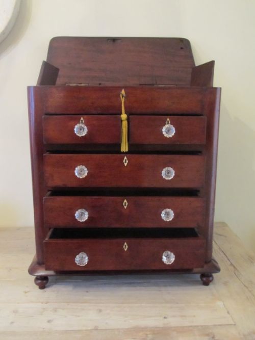 fig 2. ANTIQUE WILLIAM 1V SMALL MAHOGANY CHEST OF DRAWERS APPRENTICE PIECE C1830