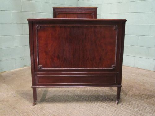 fig 2. ANTIQUE PAIR EDWARDIAN CHIPPENDALE MAHOGANY SINGLE BEDS C1900