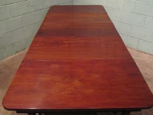 Antique Large Regency Mahogany Extending Dining Table C1810 Seats 10-12