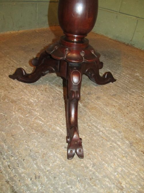 fig 2. ANTIQUE 19TH CENTURY MARBLE TOP MAHOGANY SIDE TABLE PIETRA DURA C1860