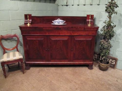 Antique William 1v Large Mahogany Chiffonier Sideboard C1830
