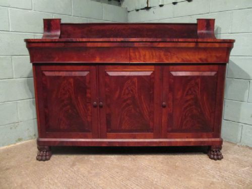 fig 1. ANTIQUE WILLIAM 1V LARGE MAHOGANY CHIFFONIER SIDEBOARD C1830