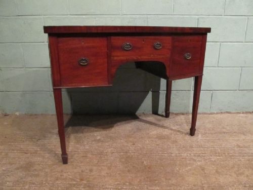 fig 1. ANTIQUE SMALL REGENCY MAHOGANY BOW FRONT SIDEBOARD C1820