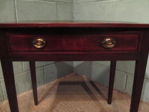fig 1. ANTIQUE REGENCY MAHOGANY BOW FRONT SIDE TABLE C1820