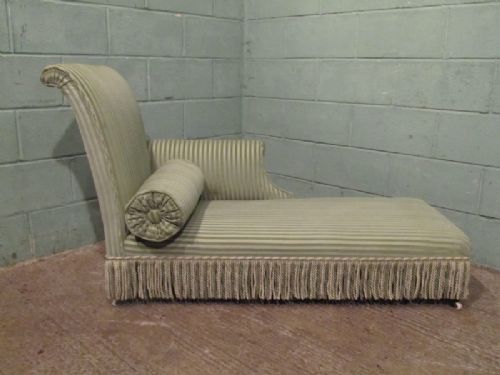 fig 1. ANTIQUE SMALL VICTORIAN DAY BED CHAISE LONGUE C1880