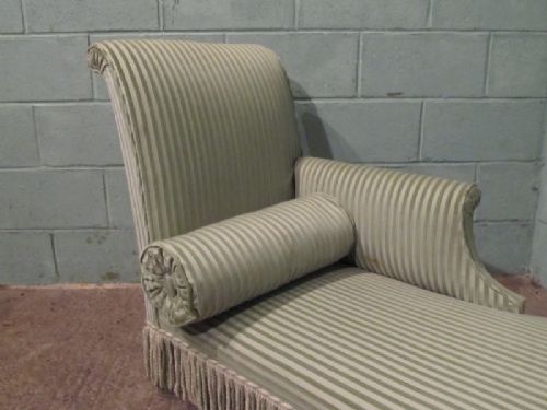 fig 2. ANTIQUE SMALL VICTORIAN DAY BED CHAISE LONGUE C1880